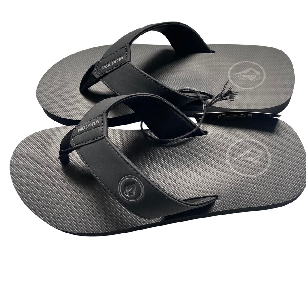 Volcom Vocation 2 Men Flip Flop Sandals Grey‎ Black Size 7 NWT